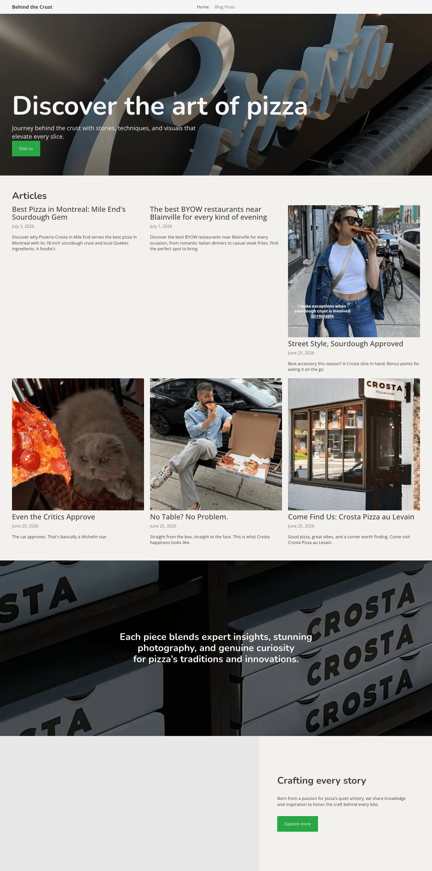 Crosta Insights analytics dashboard