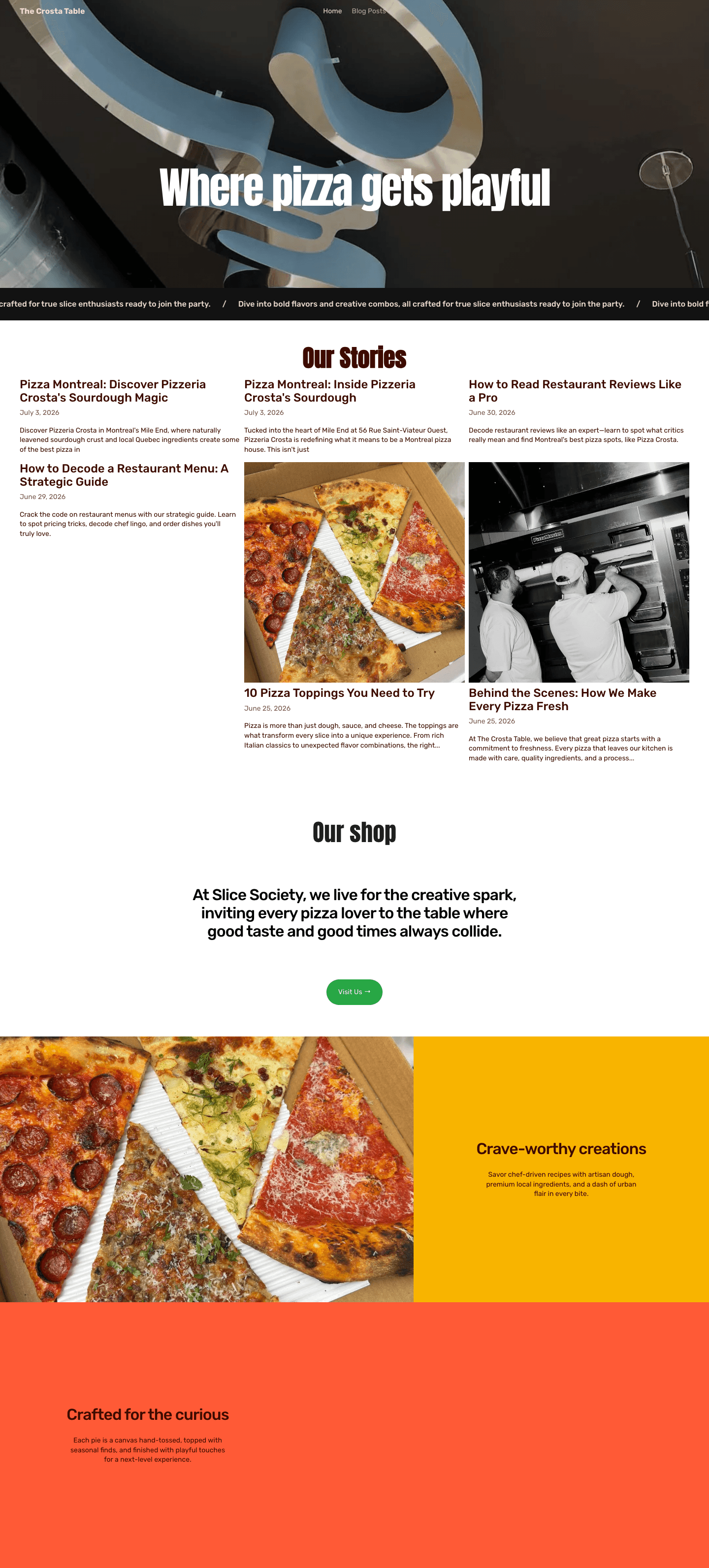 Crosta Montreal discovery website